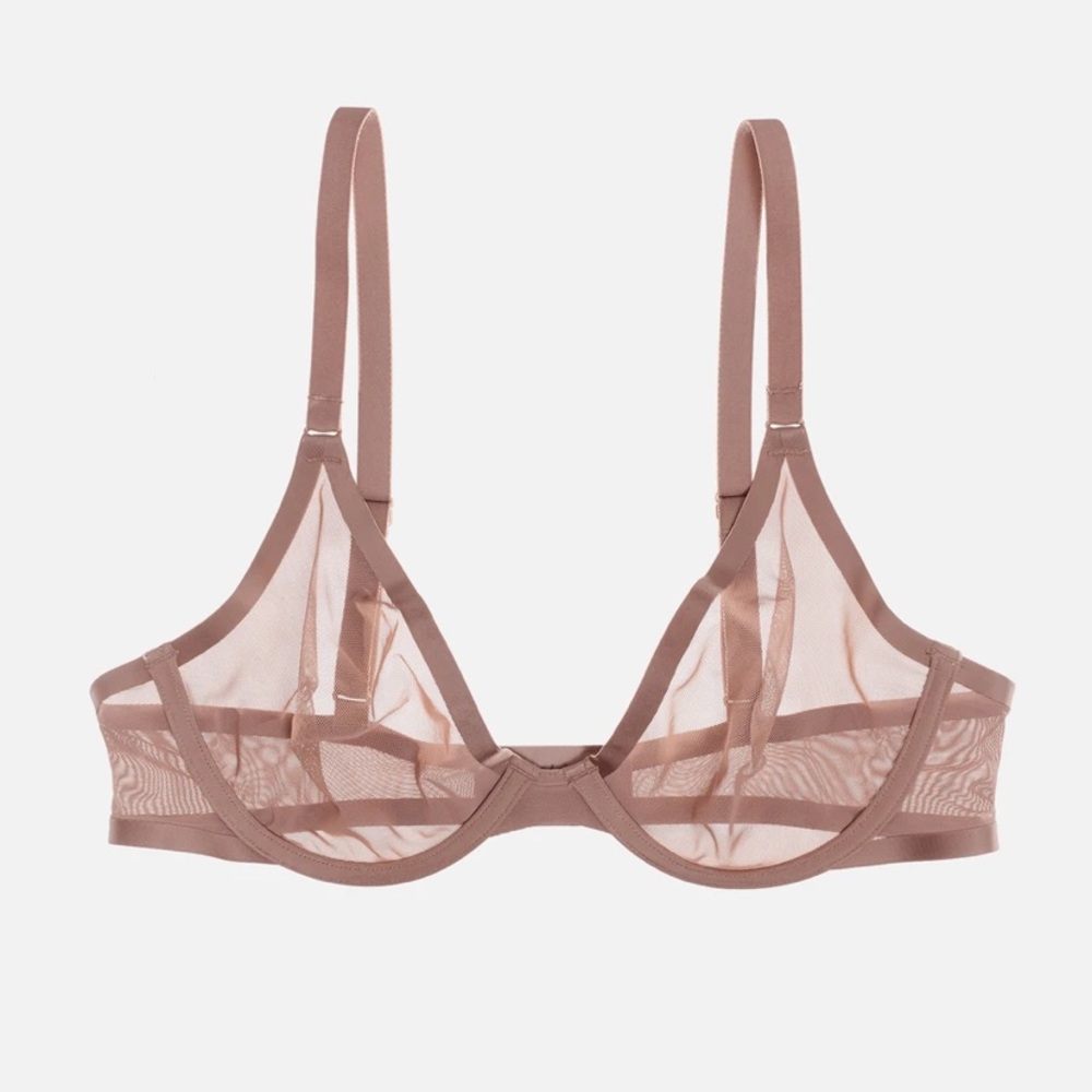CUUP 38D Taupe The Plunge Bra
